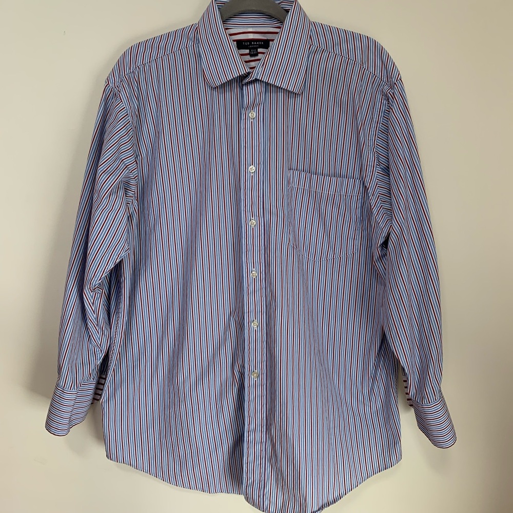 Ted Baker London Striped Button Down Dress…